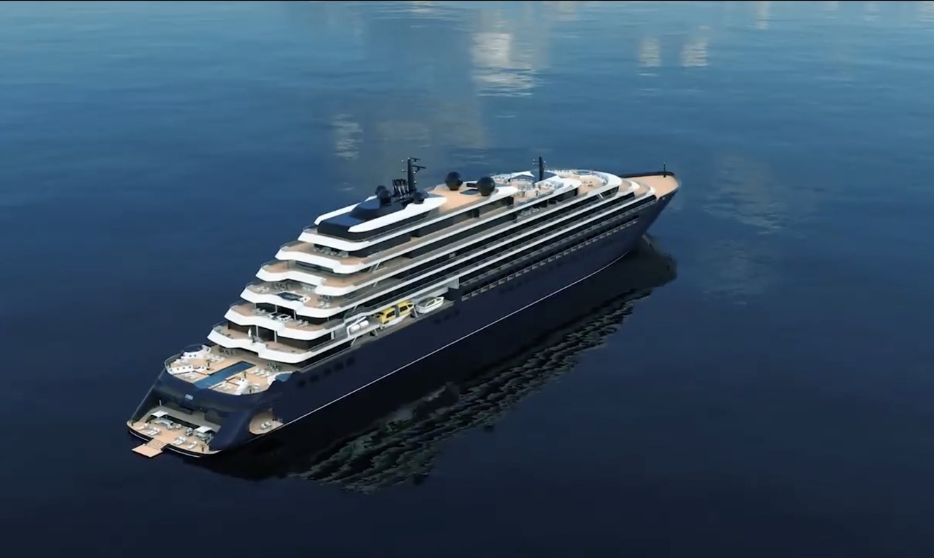 Ritz-Carlton Yacht Collection rendering of the megayacht Evrima