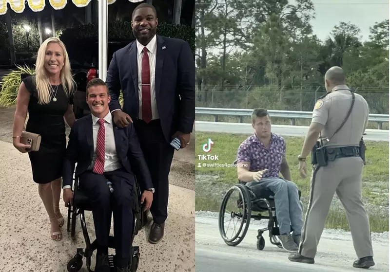 Image: Madison Cawthorn is shown sitting in a wheelchair.