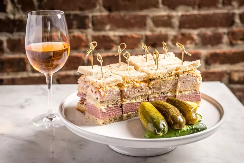 Image: Sadelle's triple-decker sandwich