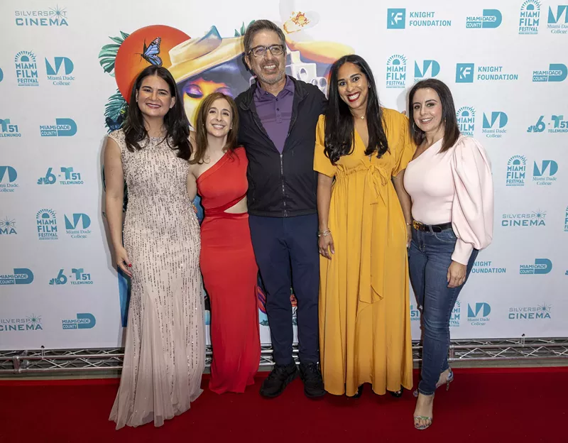 Image: Miami Dade College executive director of cultural affairs María Carla Chicuén (left), director of programming at Miami Film Festival Lauren Cohen, actor Ray Romano, MDC vice president for external affairs & strategy and chief of staff Maryam Laguna Borrego, and MDC board member Dr. Anay Abraham