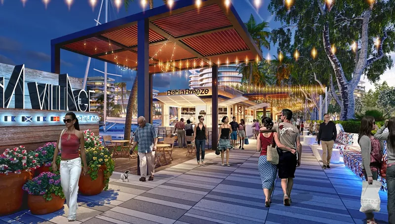 Image: A rendering of the north view of the Marina Village at Bahia Mar