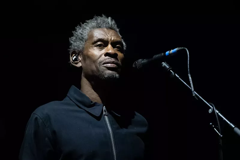 Image: Grant Marshall of Massive Attack onstage