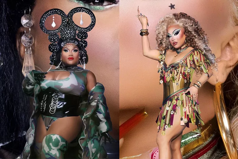 Image: Portraits of drag queens Mhi'ya Iman Le'Paige and Morphine Love Dion