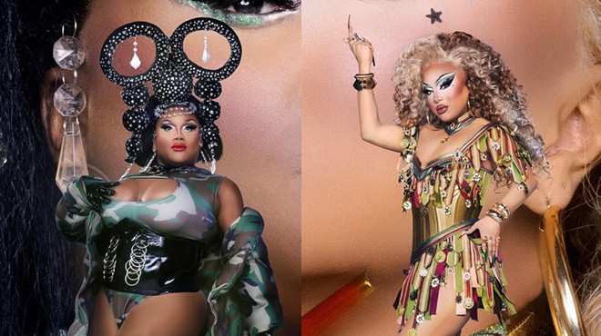 Portraits of drag queens Mhi'ya Iman Le'Paige and Morphine Love Dion