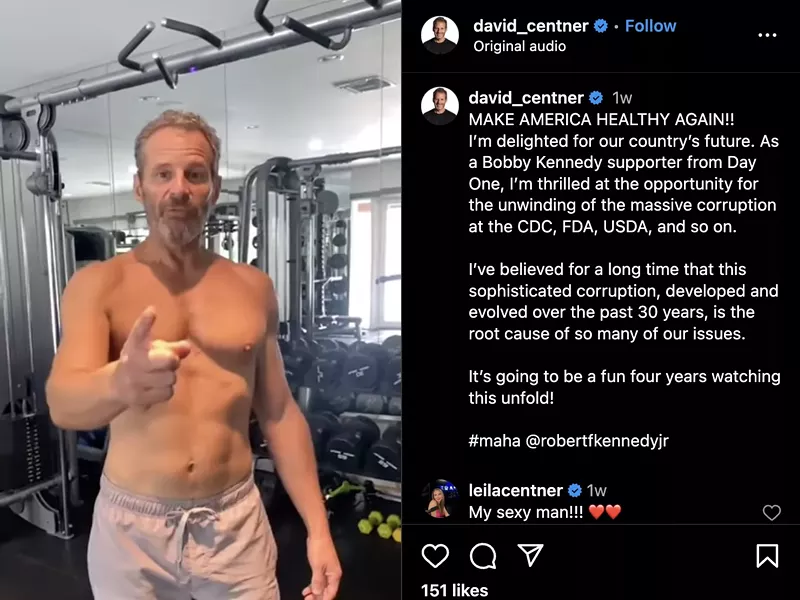 Image: Shirtless David Centner looking at the camera in the gym