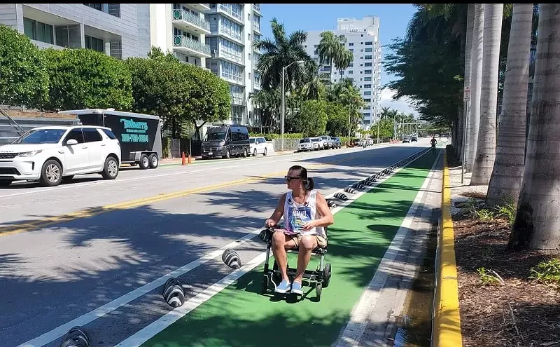 Image: Miami Beach Man Says Venetian Causeway's "Armadillo" Safety Measure Caused Him to Crash