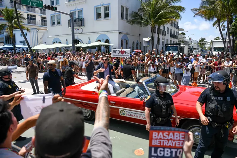 Image: Rep. Fabian Basabe got a cold reception at Miami Beach Pride.