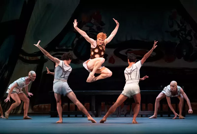 Image: Alexander Peters and Miami City Ballet dancers in George Balanchine’s "Prodigal Son."