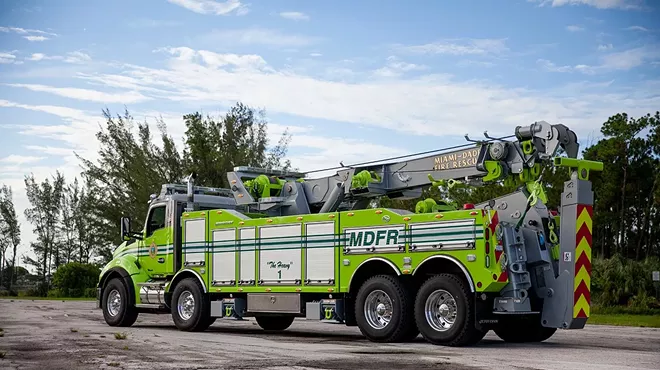 A Miami-Dade Fire Rescue truck.
