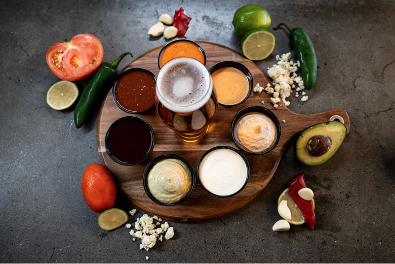 Image: Beer infused sauces made in house