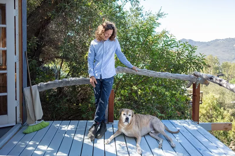 Image: Bhakti Baxter lives and works in Topanga State Park in the Santa Monica Mountains.