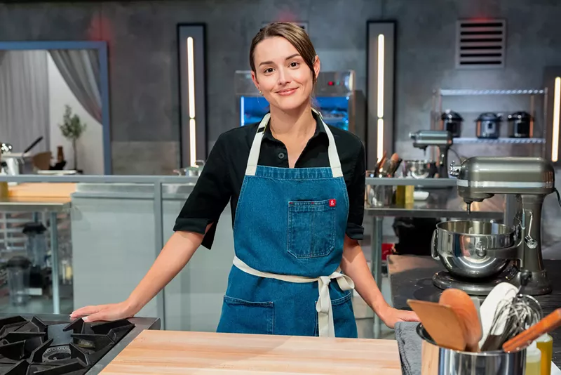 Image: A woman in an apron