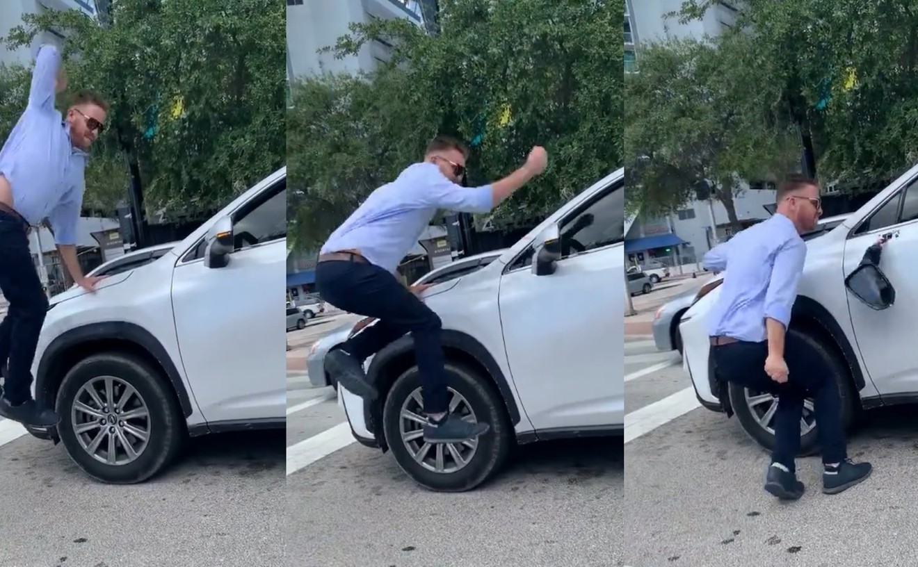 Video: Downtown Road Rage Confrontation on Biscayne Boulevard Ends With Epic Karate Chop