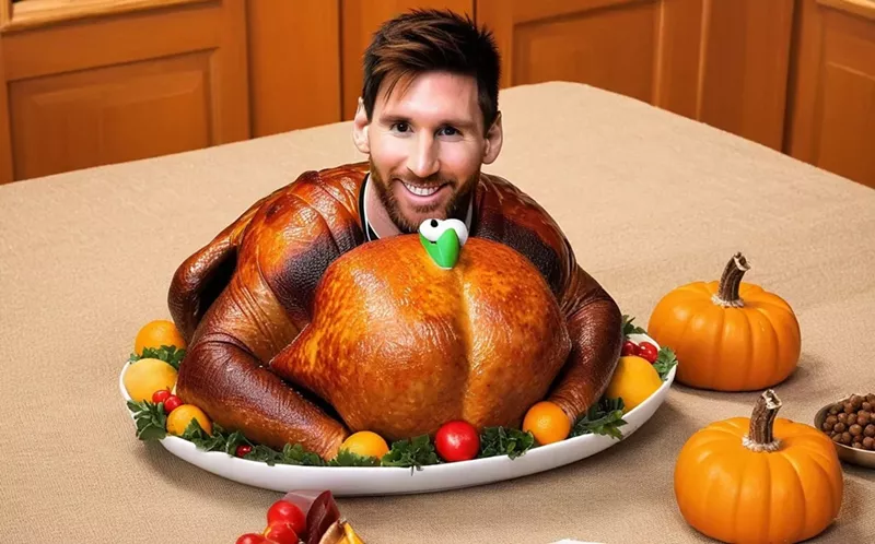 Image: Lionel Messi, turkey-man