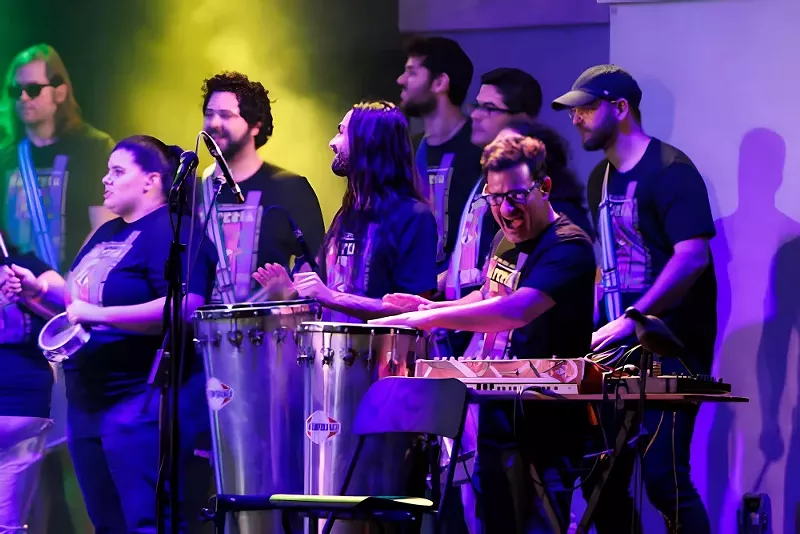 Image: Brian Tate, Carol Delgado, Alejandro Elizondo, Lex Schmidt, Brahm Mansla, Roberto Roman, Armando Lopez, and Jose Javier Freire at a previous Miamibloco social.