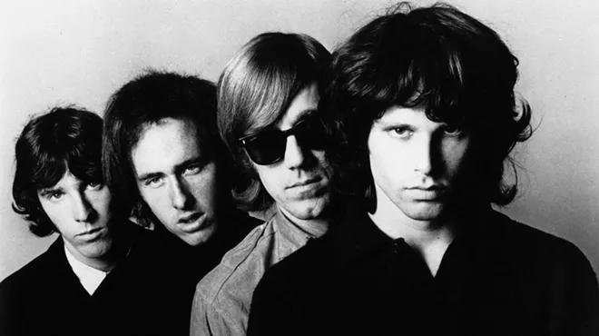 Black and white promo picture of the band The Doors