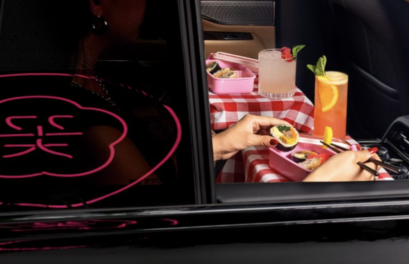 Image: Michelin-starred Miami restaurant Cote has partnered with luxury car brand Cadillac to serve expensive steaks in the back of an SUV for one week only.