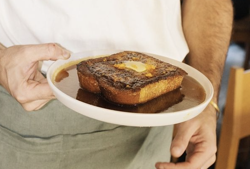 Image: french toast on white plate