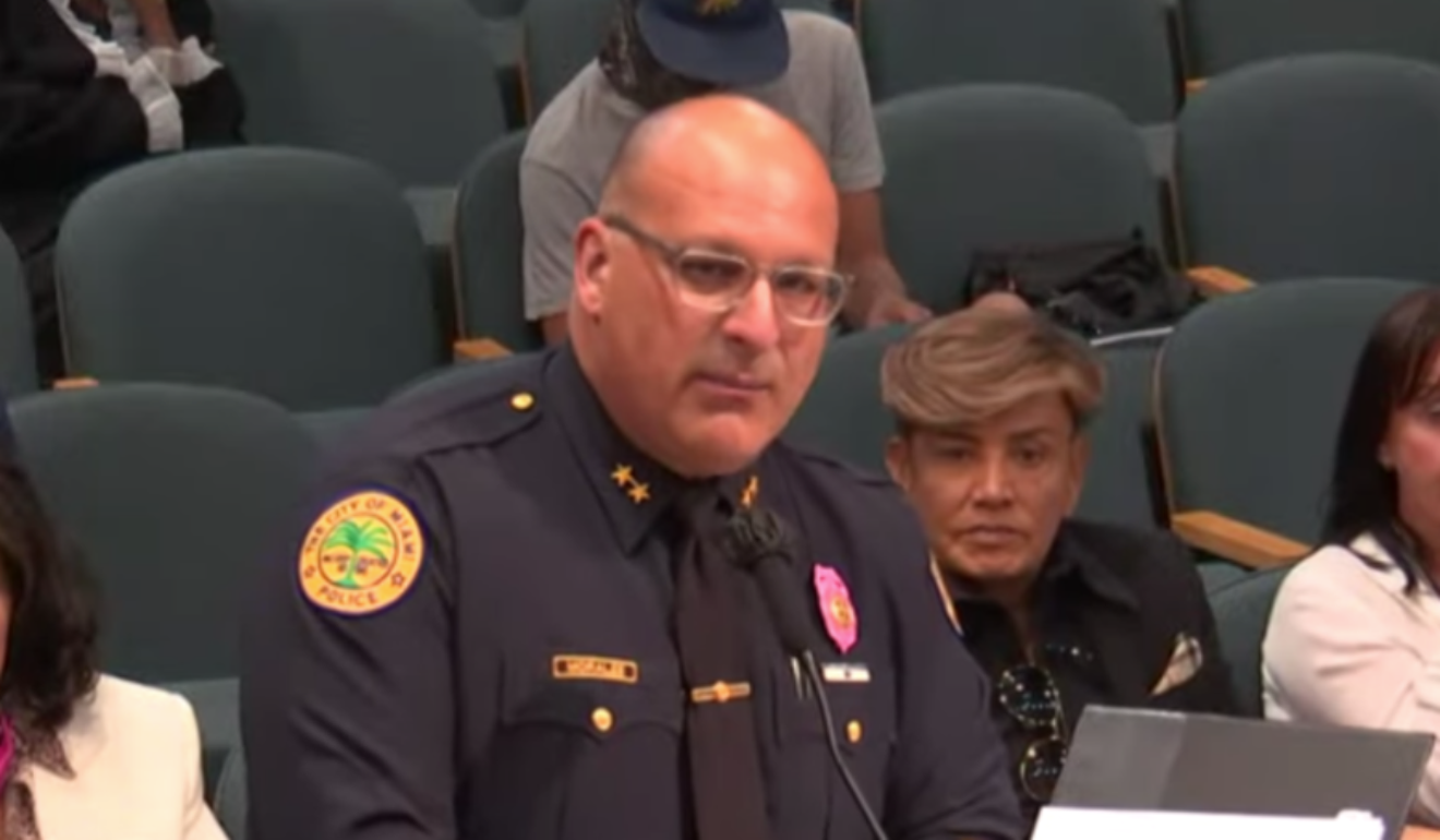 Interim MPD Chief Manny Morales, who'd applied for top post before Art Acevedo was brought in, is shown here testifying against his former boss to city commissioners in October 2021.