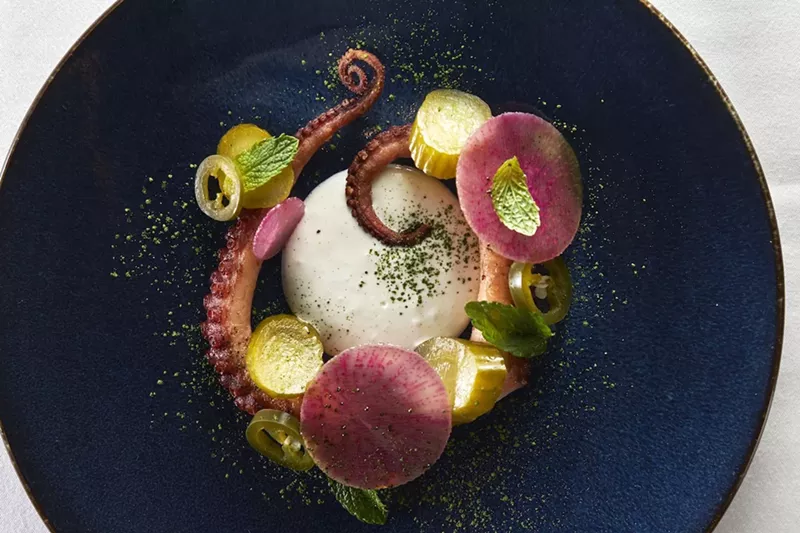 Image: Grilled octopus at Tablé by Bachour