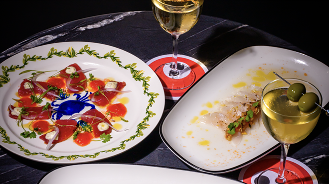 seafood on plates