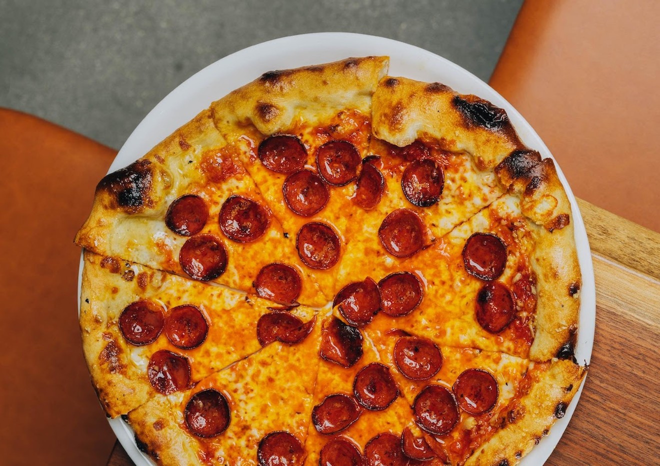 A honey and pepperoni pizza from Barbakoa by Finka at the Doral Yard.