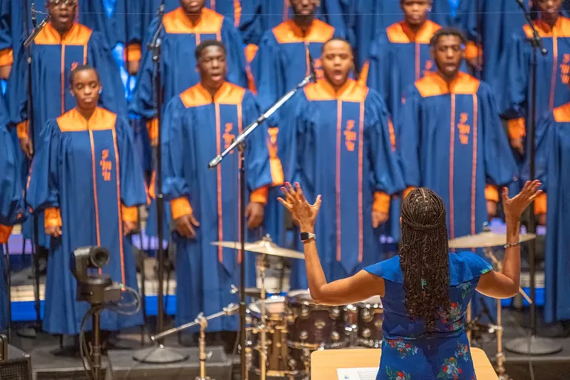 Image: The Ambassador Chorale of Florida Memorial University performed at New World Symphony’s "I Dream a World" in 2022.