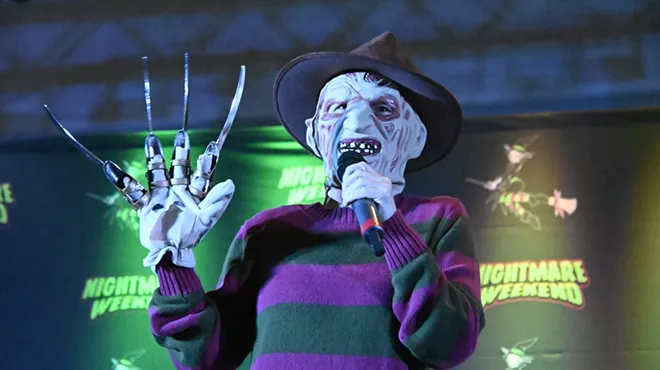 Cosplayer dressed as Freddy Krueger