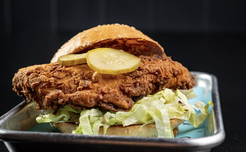 Image: Off Site's Chicken Sandwich and Beer Are the Edible Version of a Hug