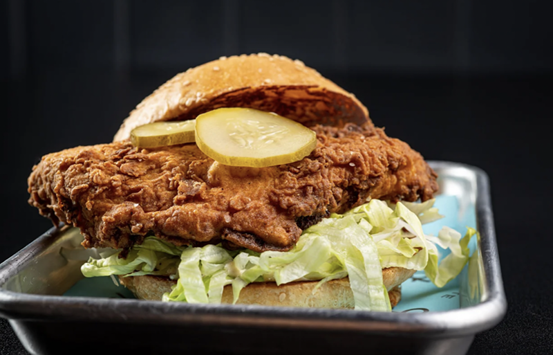 Image: Off Site's "Super Good" chicken sandwich lives up to its name.