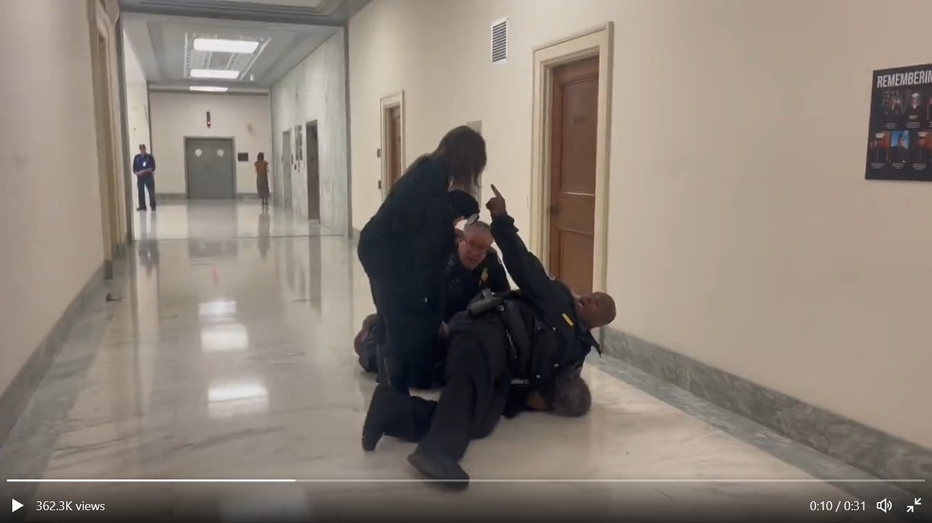 Manuel Oliver, father of Parkland school shooting victim Joaquin Oliver, was arrested in the Rayburn House Office Building in Washington D.C. on March 23, 2023.