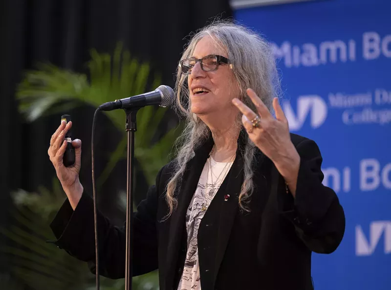 Image: Patti Smith talked about her latest book, A Book of Days, at the Miami Book Fair on November 18.
