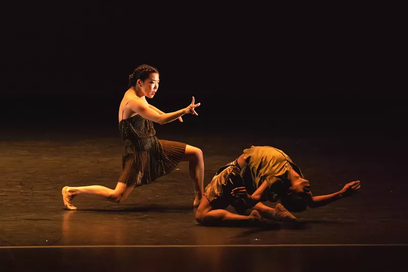 Image: Andrea Yorita and Shawn Cusseaux dancing on stage