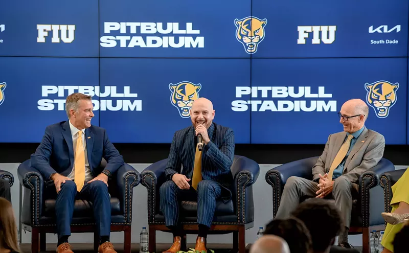 Image: Pitbull Named a Stadium After Himself, but When Will He Help His Namesake?