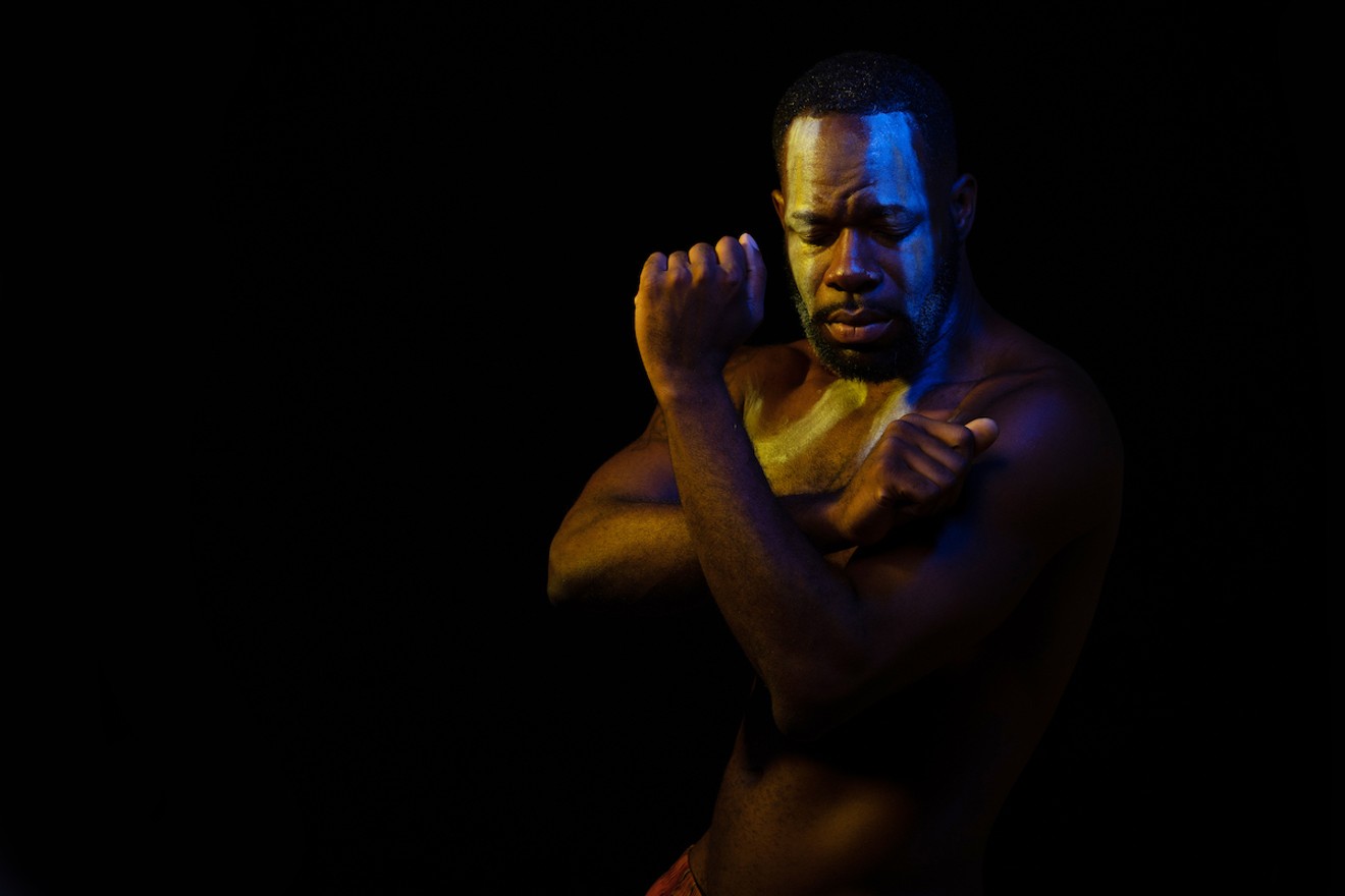 Actor Jerel Brown is an omnipresent force in Zoetic Stage's production of Mlima's Tale.