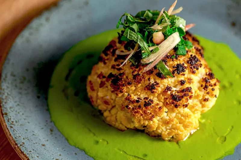 Image: A yellow cauliflower dish