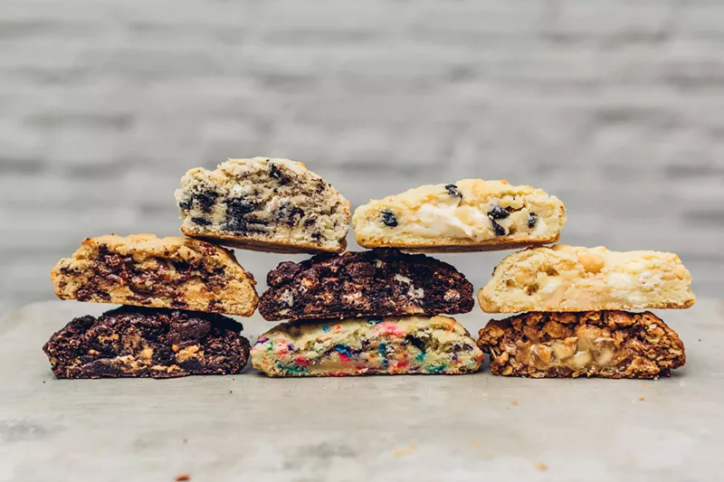 Image: cookies with different flavors on a table