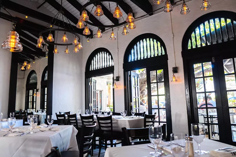 Image: A dining room with tables