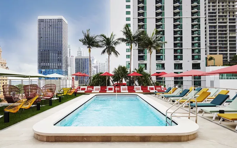 Image: The pool landscape at the new Night Swim