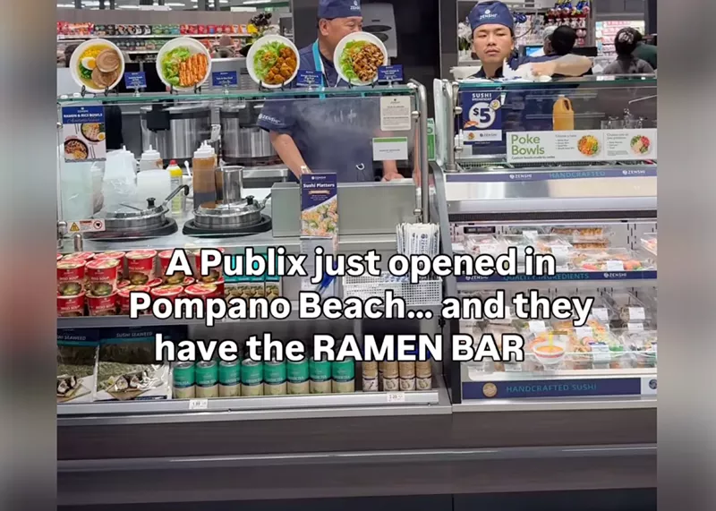 Image: Ramen fans in Broward are ecstatic because the new mega Publix location in Pompano Beach has a viral ramen bar and more.