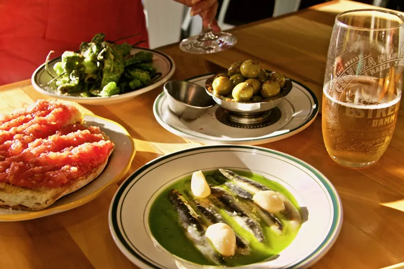Image: Appetizers on a wood table