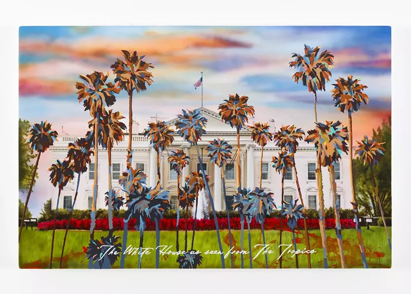 Image: Abstract painting of the White House by Raul Cordero