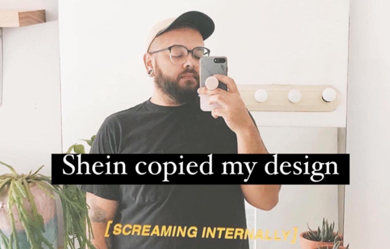 Image: Miami artist Danny Brito says global fashion brand Shein copied his design for a vinyl sticker without crediting him.