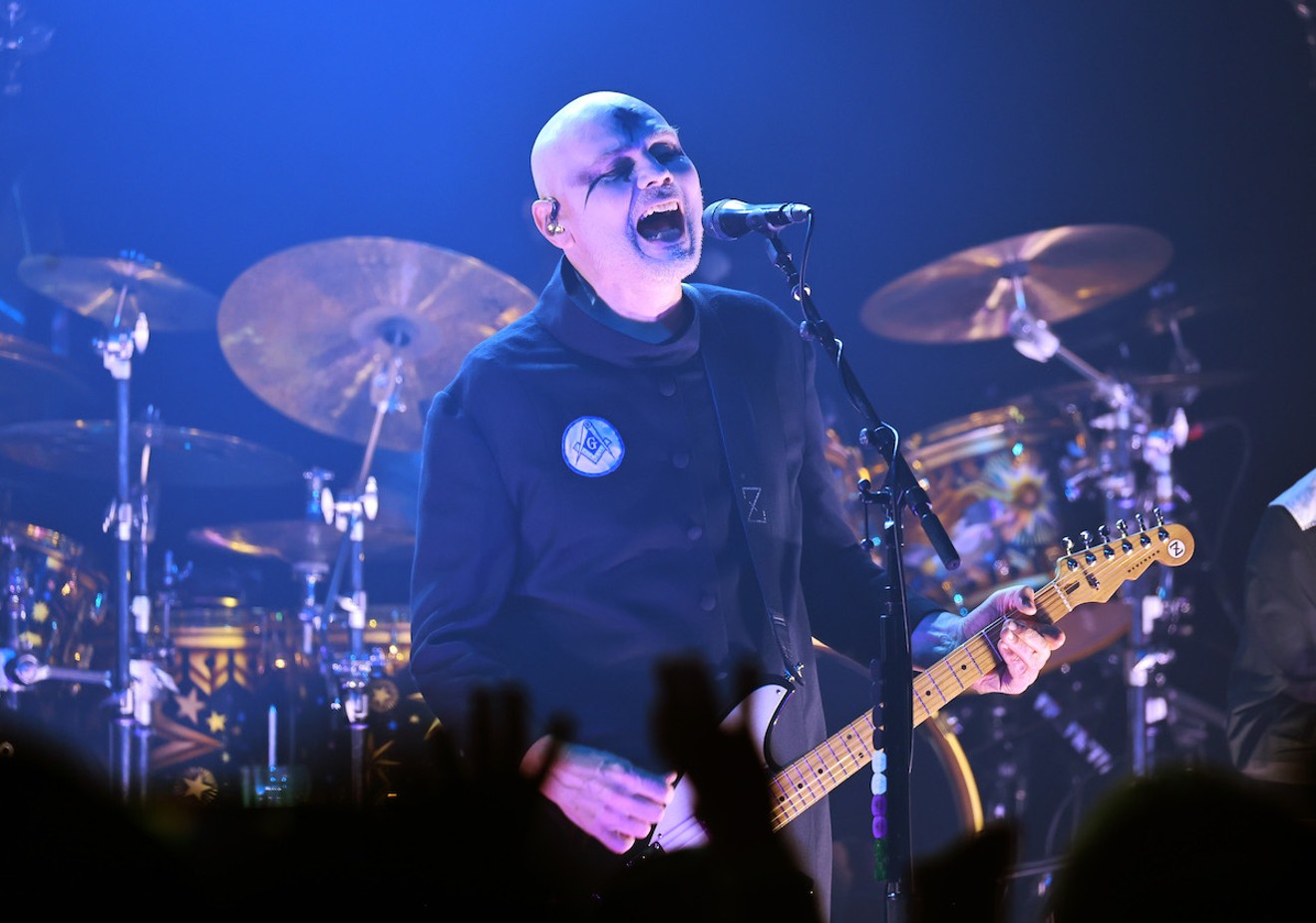 Billy Corgan of the Smashing Pumpkins performing at Irving Plaza in New York City on September 22.