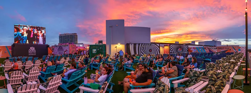 Image: Stunning views plus a great flick equals a solid night out on Miami Beach.