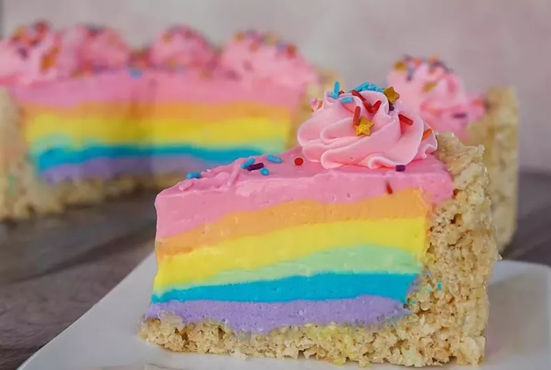 Image: Behold the rainbow unicorn cheesecake.