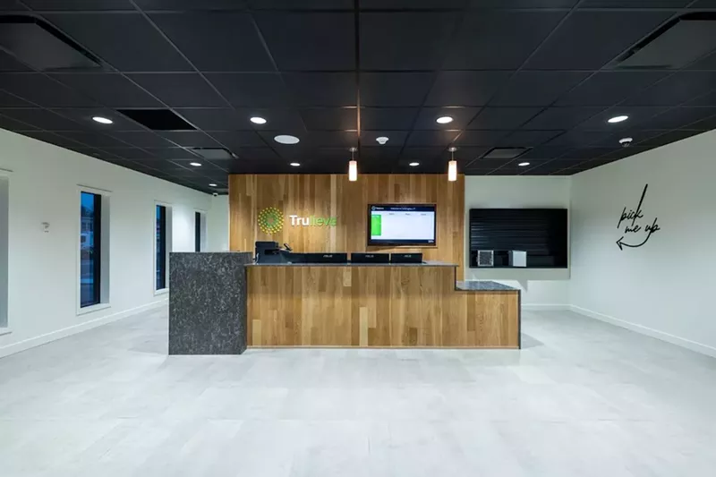 Image: A sleek Trulieve store lobby with modern fixtures