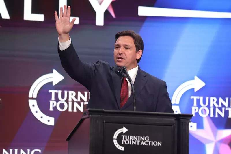 Image: Ron DeSantis says military veterans can help solve Florida's statewide teacher shortage.