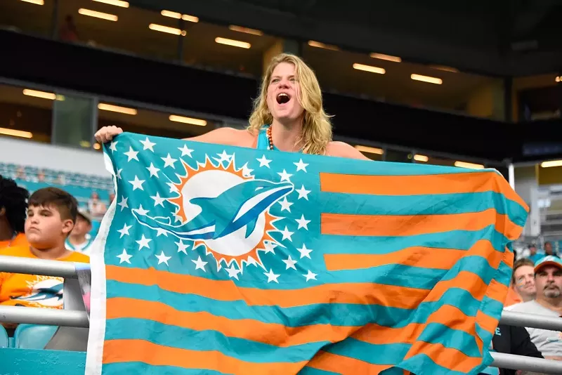 Image: Miami Dolphins fans have some curious tailgate traditions.