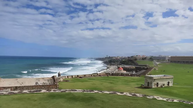 aerial view of the Puerto Rican coast